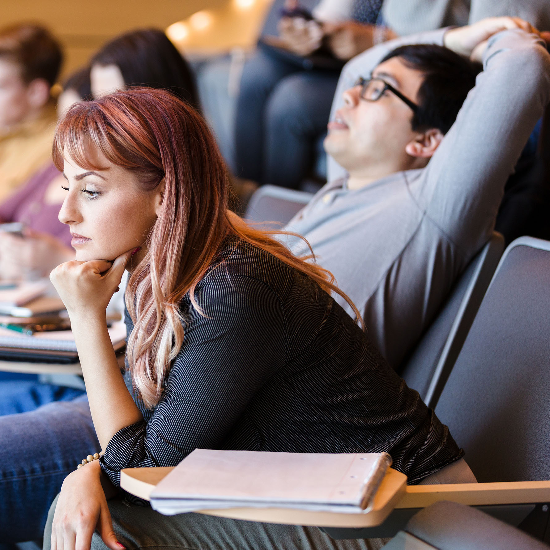 university students at lecture