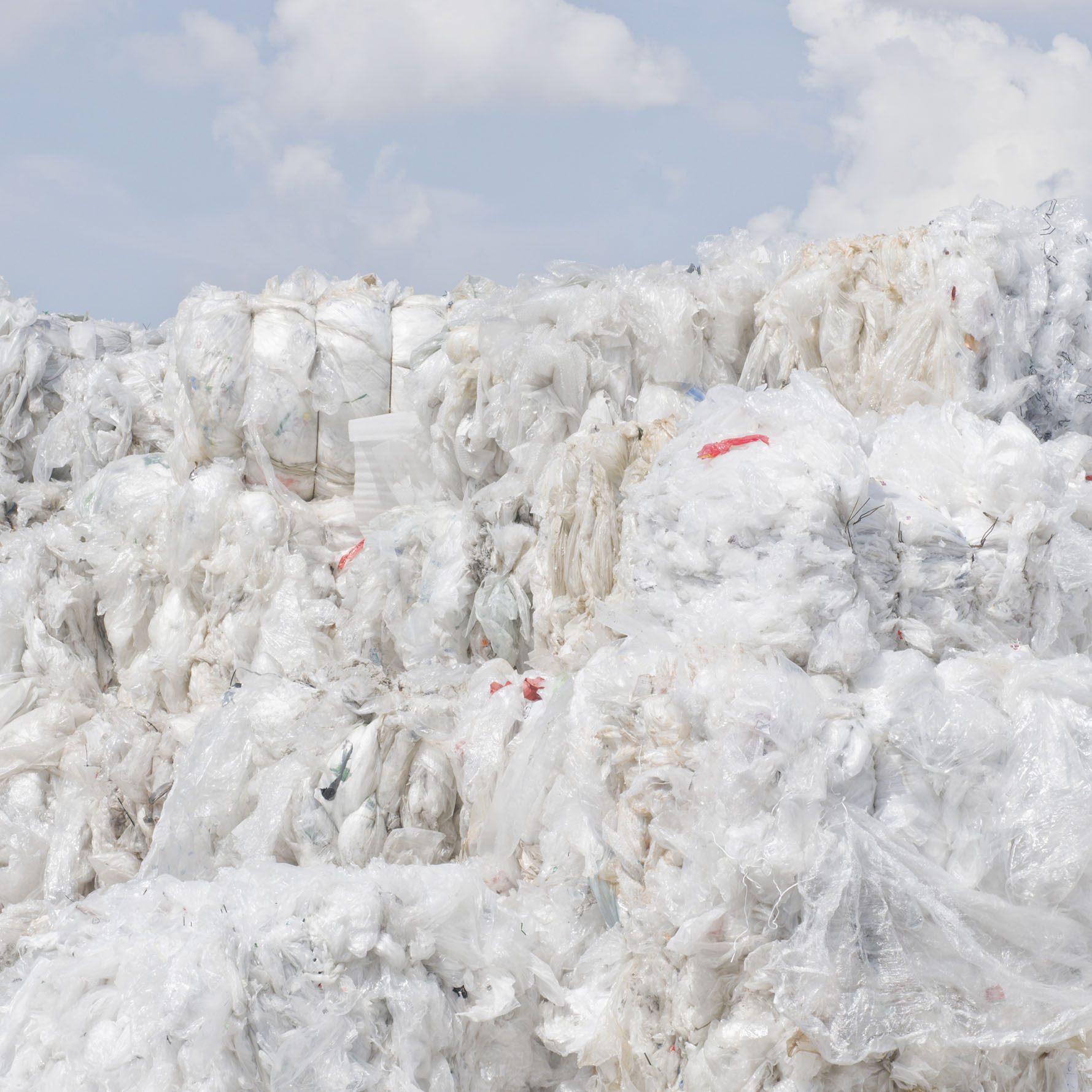 mountain of plastic wrap